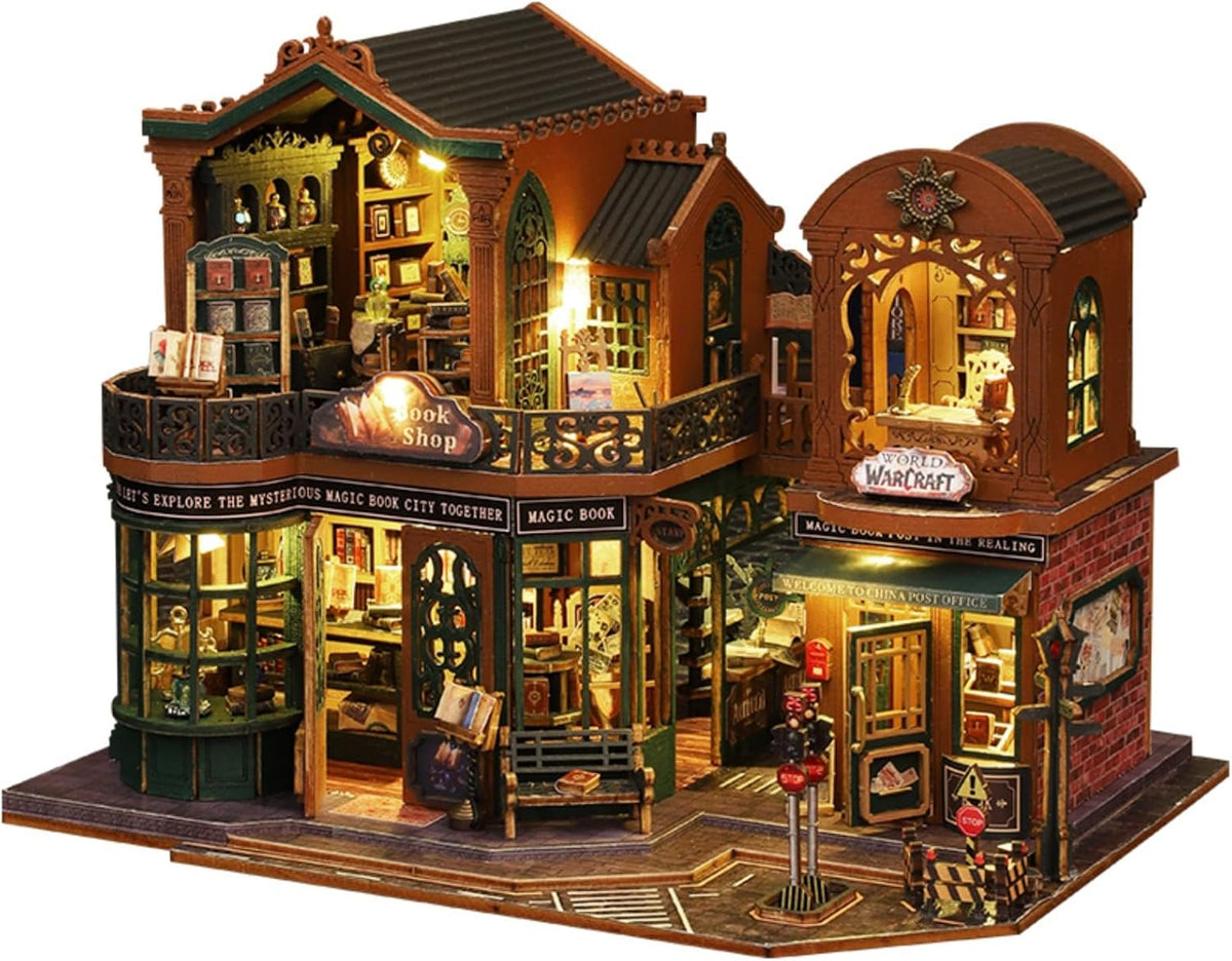OZJAY Warm Christmas Lodge miniature house kit for adults with LED lights - view 2