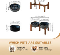 Raised Slow Feeder Dog Bowls, Elevated Dog Bowls Slow Feeder – Essentials for Dogs - 2 x Starry Sky + Stand - C / S- 6.1inch / 0.9 Cups - image 2