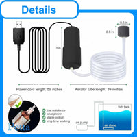 USB Oxygen Air Pump for Aquarium - Black2 - image 4