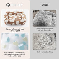 JOEJOY Cute Dog Bed Medium Size Dog - Cozy Clouds Brown / M (30"x24"x8") - image 4