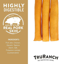 Large Pork Skin Rolls - Smoked Collagen Rolls - Collagen Chews for Dogs - Real Pork Skin - Rawhide Alternative - Easy to Digest Treat, 1 Bag, 3 Count