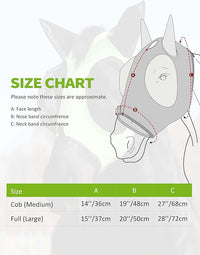 Harrison Howard Horse Fly Mask with Forelock Opening Stretch Breathable and Comfortable for Horses UV -Protection Fluorescent Yellow M