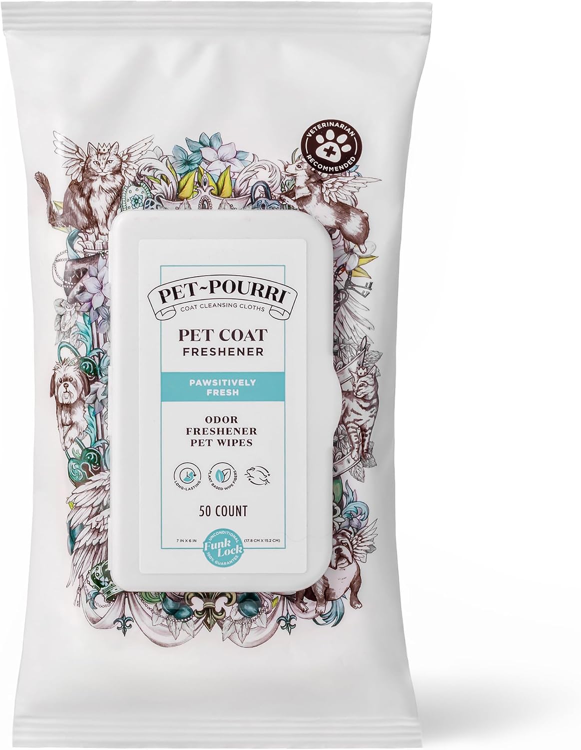 Pet-Pourri Pawsitively Fresh Deodorizing Pet Wipes
