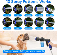 Dog Shower Attachment Water Hose Nozzle Sprayer Set – Essentials for Dogs - 9.8FT Tub Faucet Sprayer - image 3