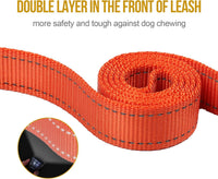OneTigris No-Pull Dog Leash with Handle for Medium Large Dogs – Essentials for Dogs - Orange / 6FT - image 4