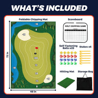 TOY Life Golf Chipping Mat Game, 20 Sticky Balls, Family Play – Fun for Kids & Family - Golf Green Style - image 3