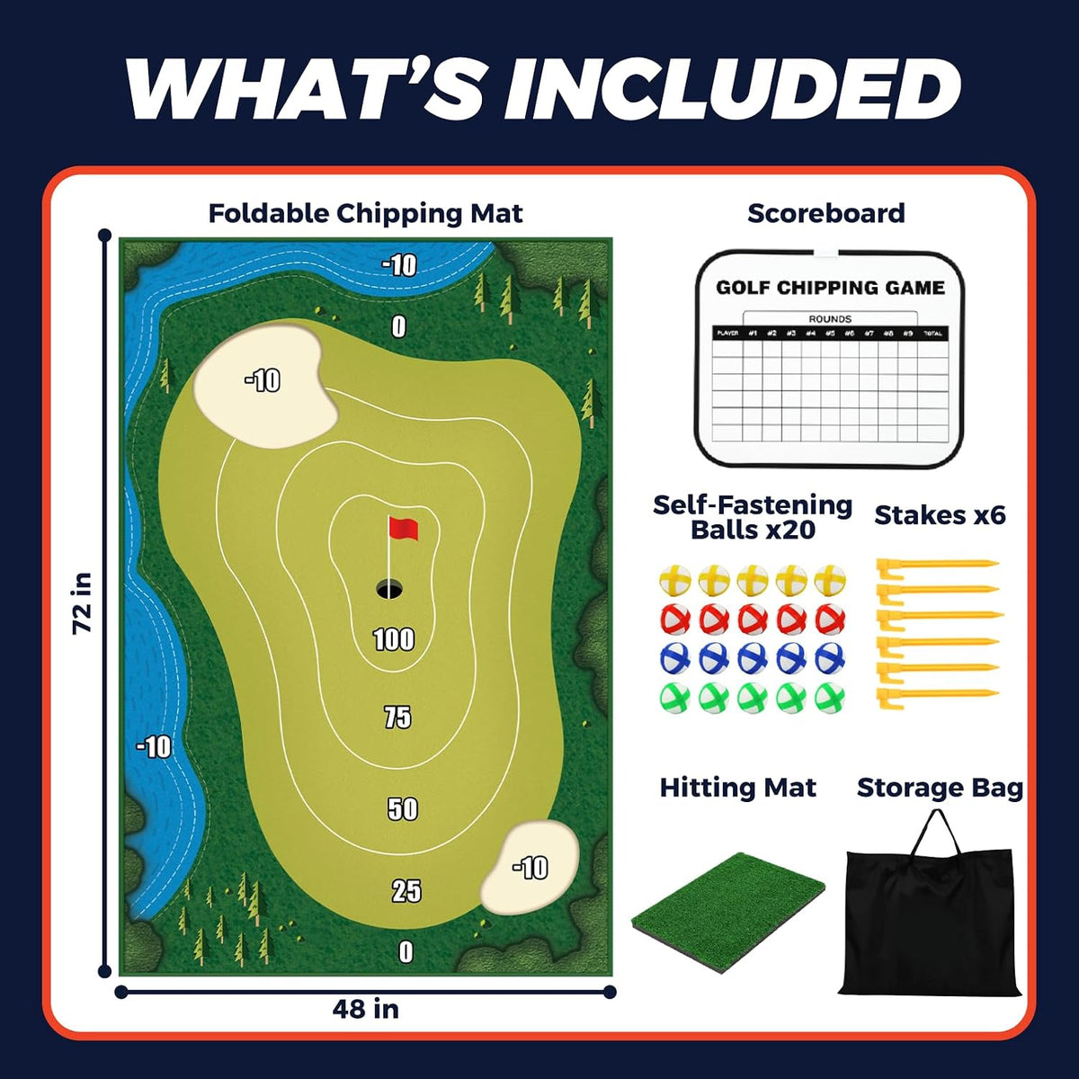 TOY Life Golf Chipping Mat Game, 20 Sticky Balls, Family Play – Fun for Kids & Family - Golf Green Style - image 3