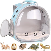 Portable Small Animal Backpack Travel Breathable Pet Carrier Bag - Blue / Backpack