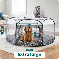 FurHaven Soft-Sided Dog & Cat Playpen - Gray Pebbles / Extra Large - image 3