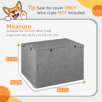 Dog Crate Cover, Kennel Covers Fit for 30 Inch Dogs Crate - Grey / 30 Inch - image 2