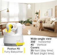 AI Dog Camera, Smart Security Camera Indoor with Phone App [Pet Recognition, Daily Activity Analysis & Motion Tracking] Cat Cam 5MP HD, 360° View, 2-Way Audio, Night Vision, 5G WiFi