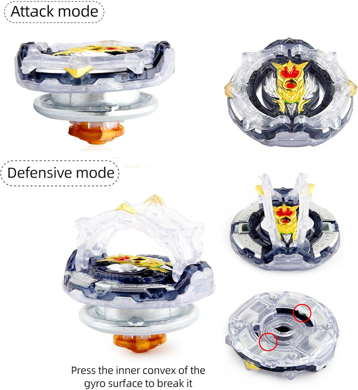 Mlywd Burst SuperKing B-167 battling top with two-way launcher and grip - view 8