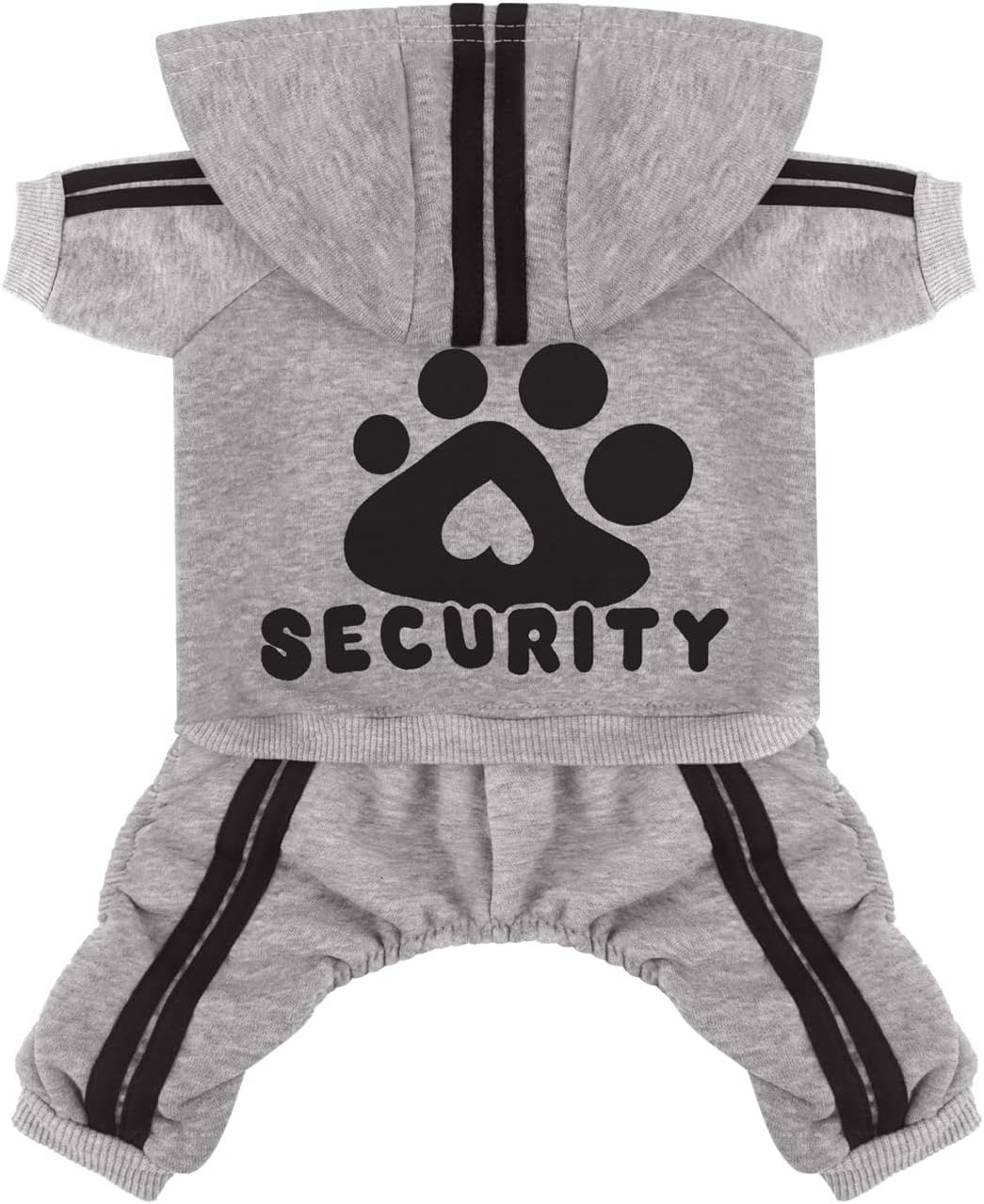 Dog Hoodie Security Clothes 4 Legs Jumpsuit Sweatshirt Hoodies Soft - Grey / X-Large