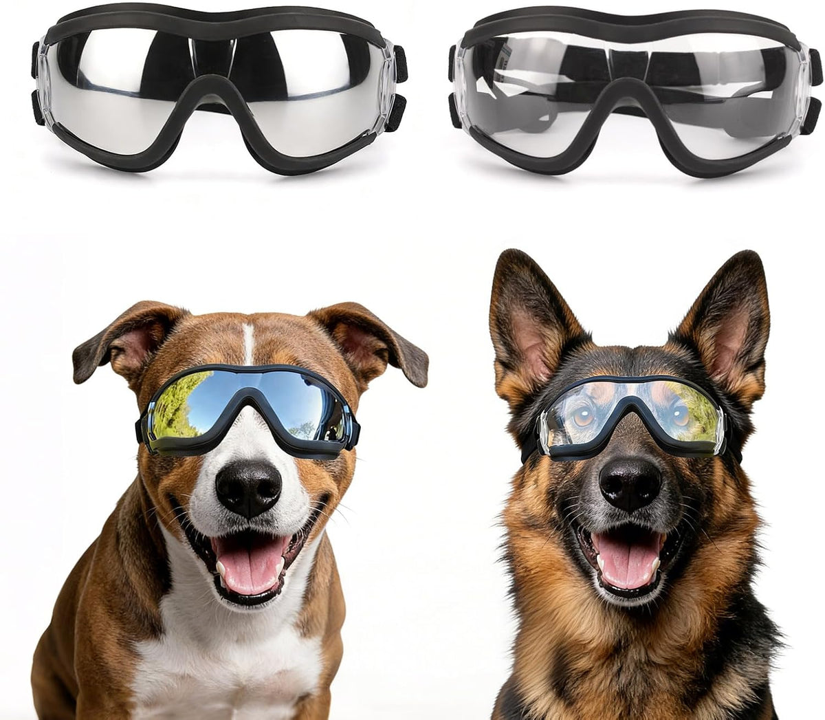 Dog Goggles for Large Breeds - 2Pcs L
