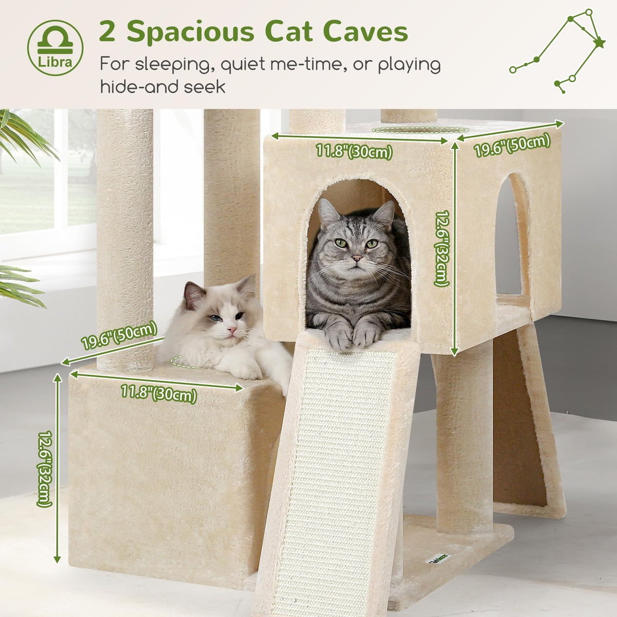 Globlazer Z78 Heavy Duty Cat Tree for 20lbs Large Adult Cats - Beige / 78 inch - image 3
