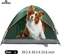 ASFANES Foldable Pet Tent for Medium Dogs & Cats - Army Green / L - image 2