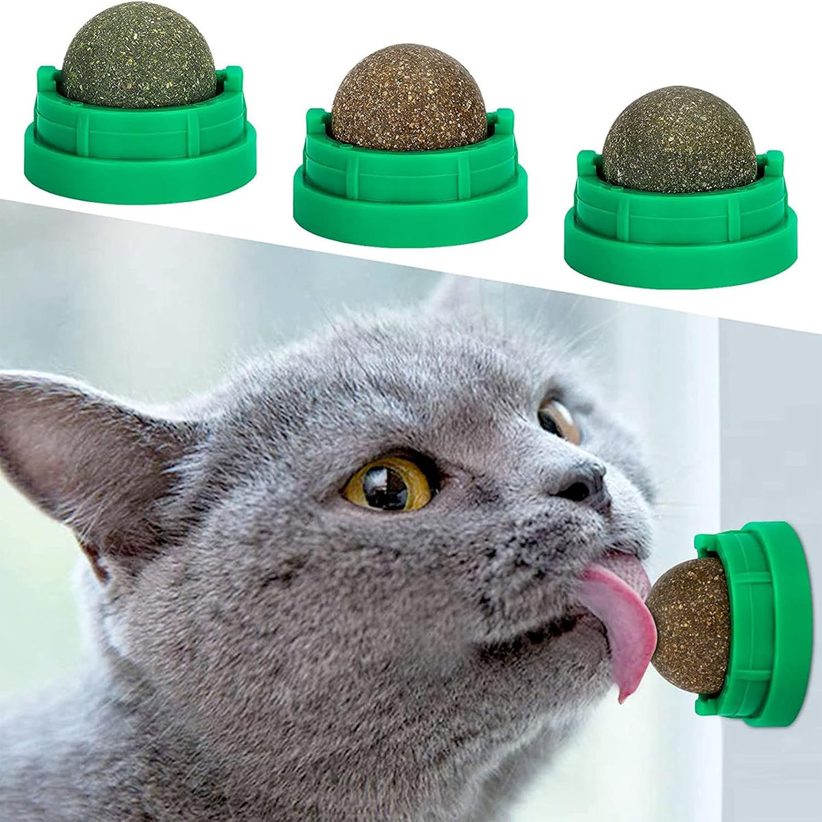 3 Pack Catnip Balls for Cats Wall