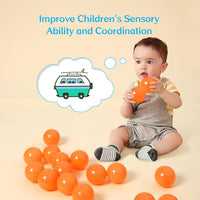 Ball Pit Balls for Kids, Plastic Refill 2.2 Inch Balls - Orange - image 4