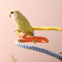 Multi-Color Rope Bird Perch Toys for Parrot Cage Stand, Climbing Swing Accessories for Cockatiel, Parakeets, Budgies, Lovebirds, Conures, Finches - 15.7 inch