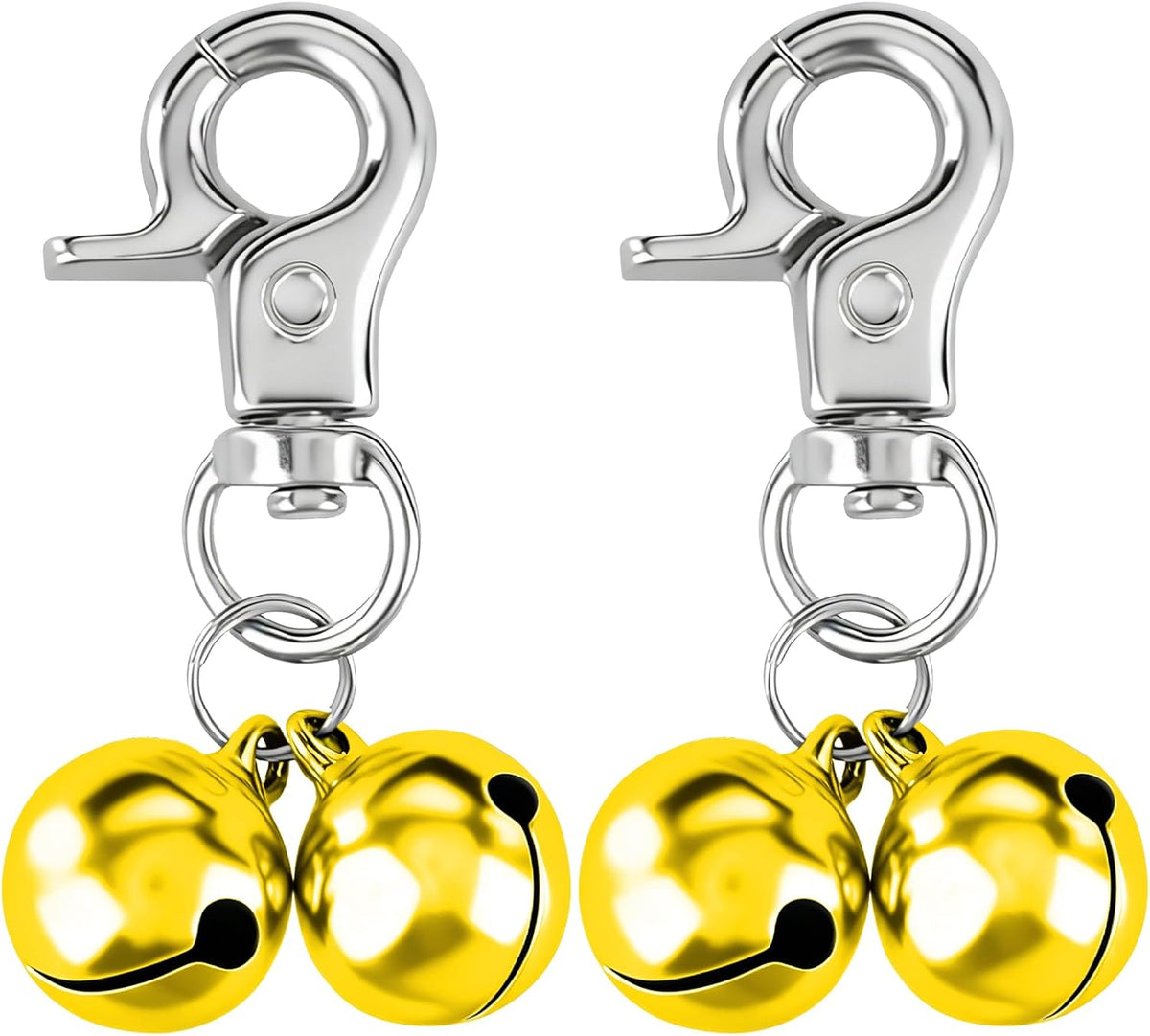 Cat Bell 2 Pack, Pet Collar Bells for Cats and Dogs - Gold / Small