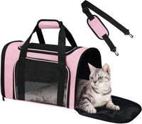 Large soft-sided cat carrier with shoulder strap, 20 x 13 x 13 inches, holds pets up to 28 lb