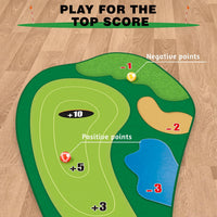 TOY Life chipping golf game mat with sticky balls, scoring zones, sand traps and water hazards - view 9