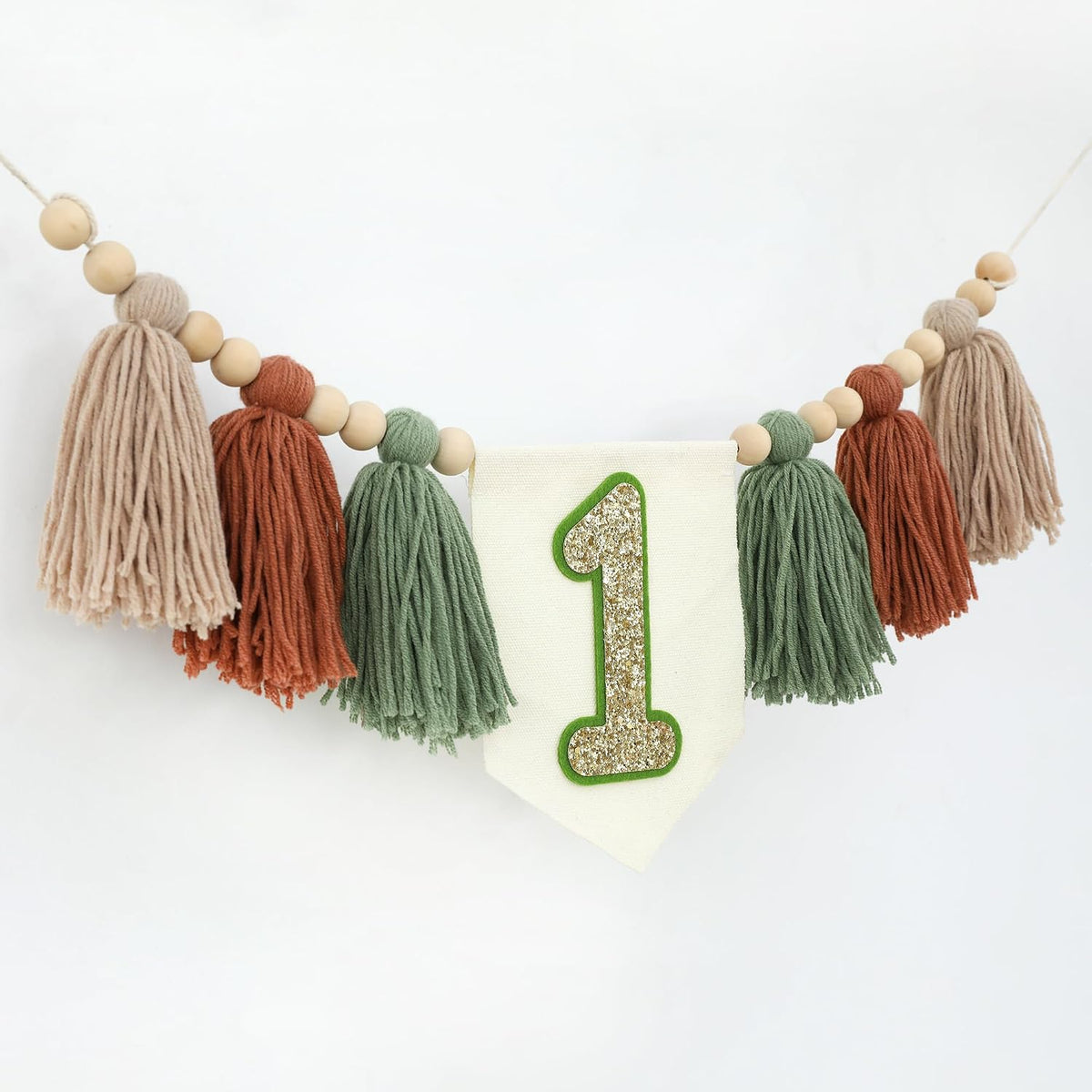 First Birthday Decorations for Boy Blue One Year Old High Chair - Green Lion - image 3