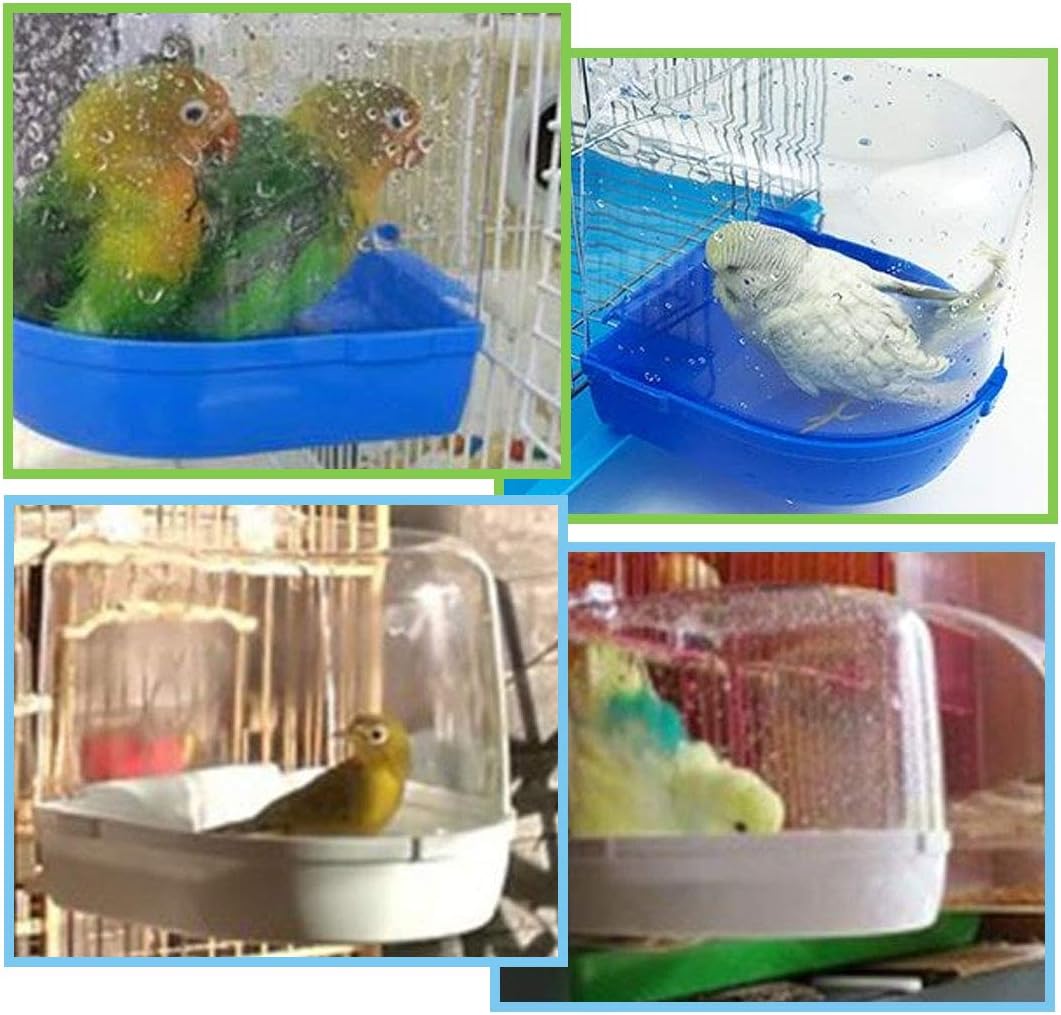 PINVNBY 2Pcs Bird Bath for Cage, Parrot Bathtub for Cage - image 4