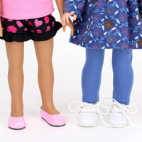Sophia's 14.5 inch doll shoes set, pink slip-on flats and white canvas sneakers - view 2