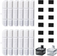 16 Packs Replacement Filters Compatible with Downy Paws Cat Water - 12PCS