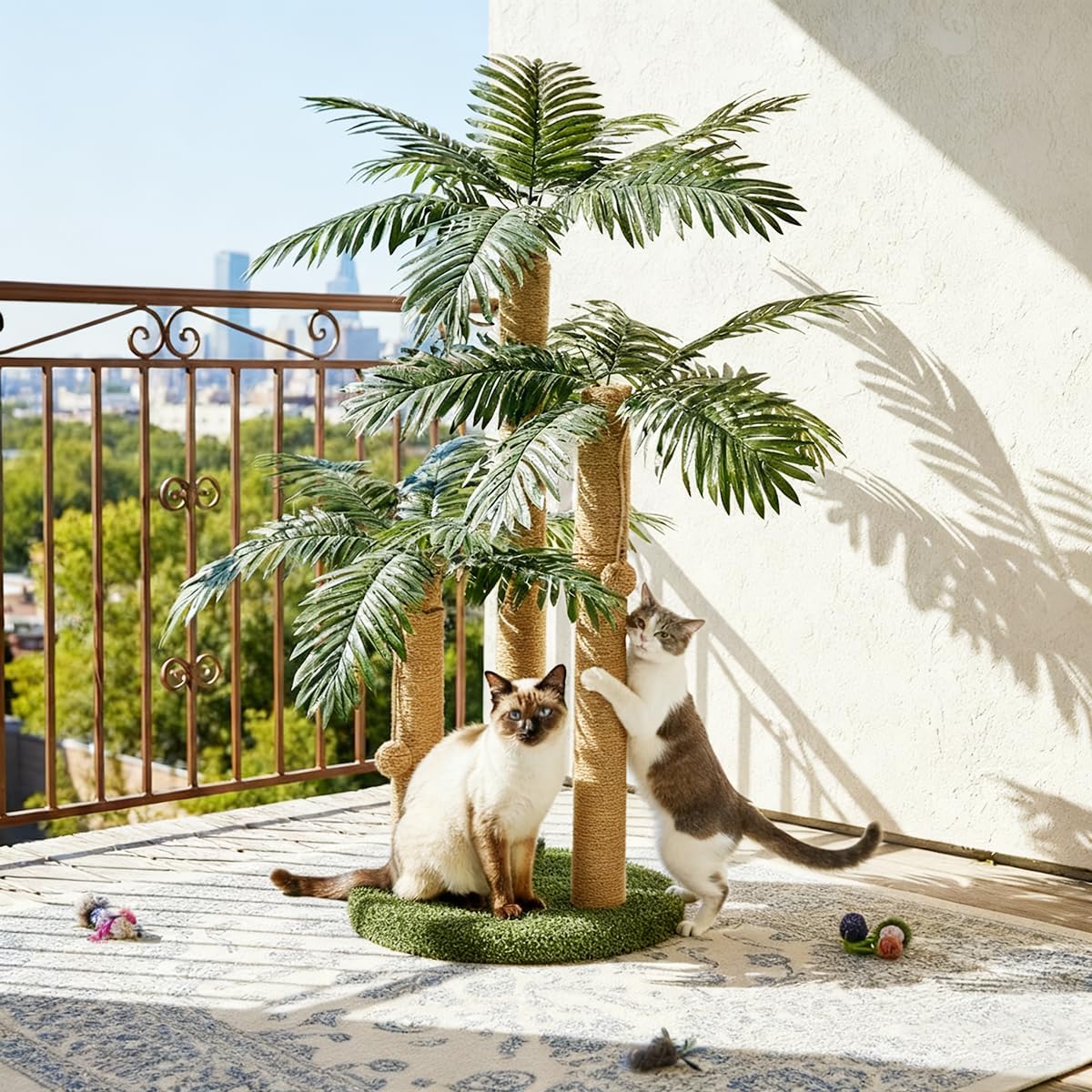 LEMONDA 31.5Inch Palm Tree Cat Scratching Post – Essentials for Cats - Palm Tree - image 4