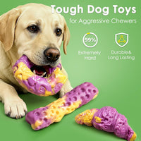 Fuufome Tough Dog Chew Toys for Medium & Large Aggressive Chewers - purple - image 2