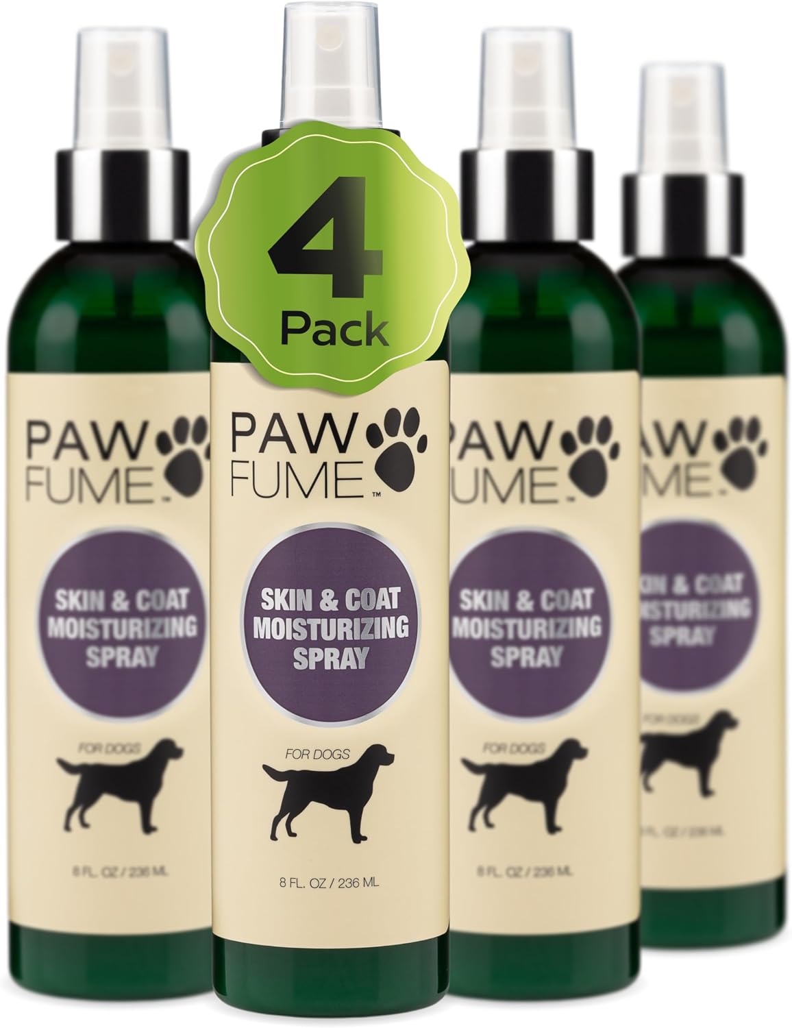PAWFUME Deshedding Dog Shampoo and Conditioner, Show Dog - Conditioning Moisturizing Spray / Pack of 4
