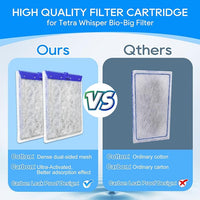 12-Pack Filter Cartridges Large Compatible with Tetra Whisper Bio-Bag Aquarium Filters, Fish Tank Filters Replacement for Aquariums for Whisper Filter 20i 40i/ IQ 20 30 45 60/ PF20 30 40 60
