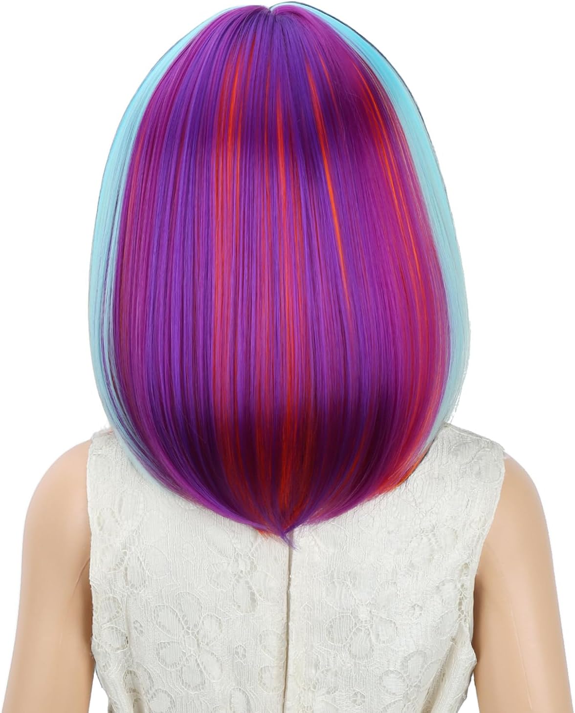 PATTNIUM kids dark blue short bob wig, synthetic with adjustable cap - view 28