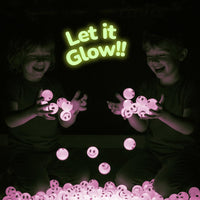 ArtCreativity Glow in the Dark Orange Smiley Face Bouncing Balls - Purple - image 4