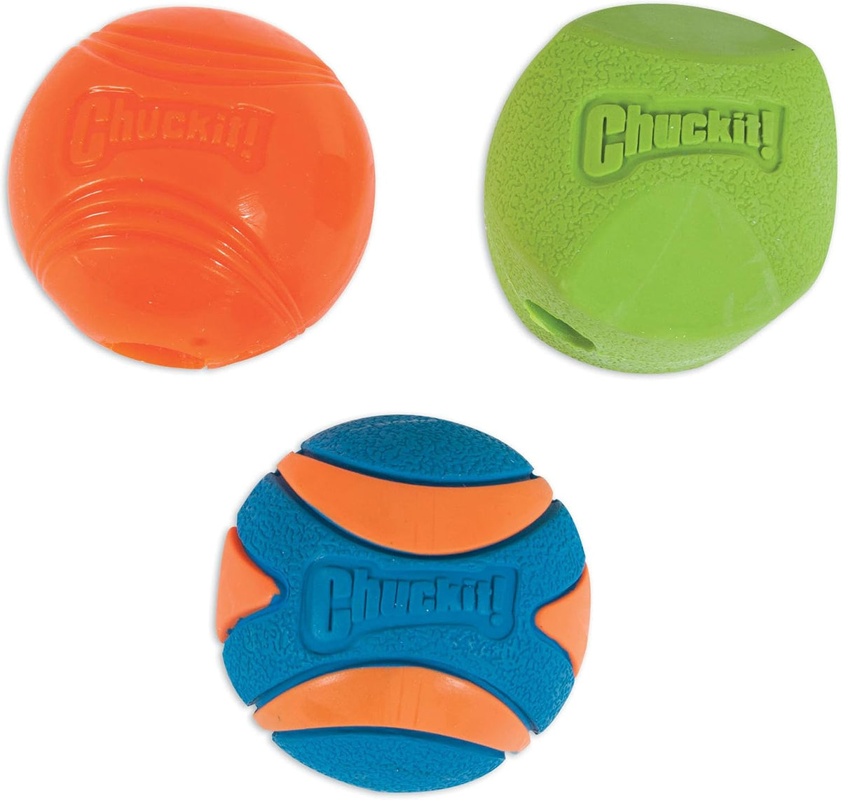 Chuckit! Ultra and Rugged Dog Balls, High-Bounce Fetch, Set of 3 - Medium (2.5") / Fetch Pack 3