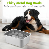 Stainless Steel Dog Water Bowl - 2 Pack-3 Gallon - image 3