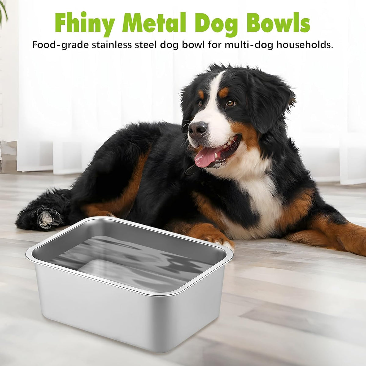 Stainless Steel Dog Water Bowl - 2 Pack-3 Gallon - image 3