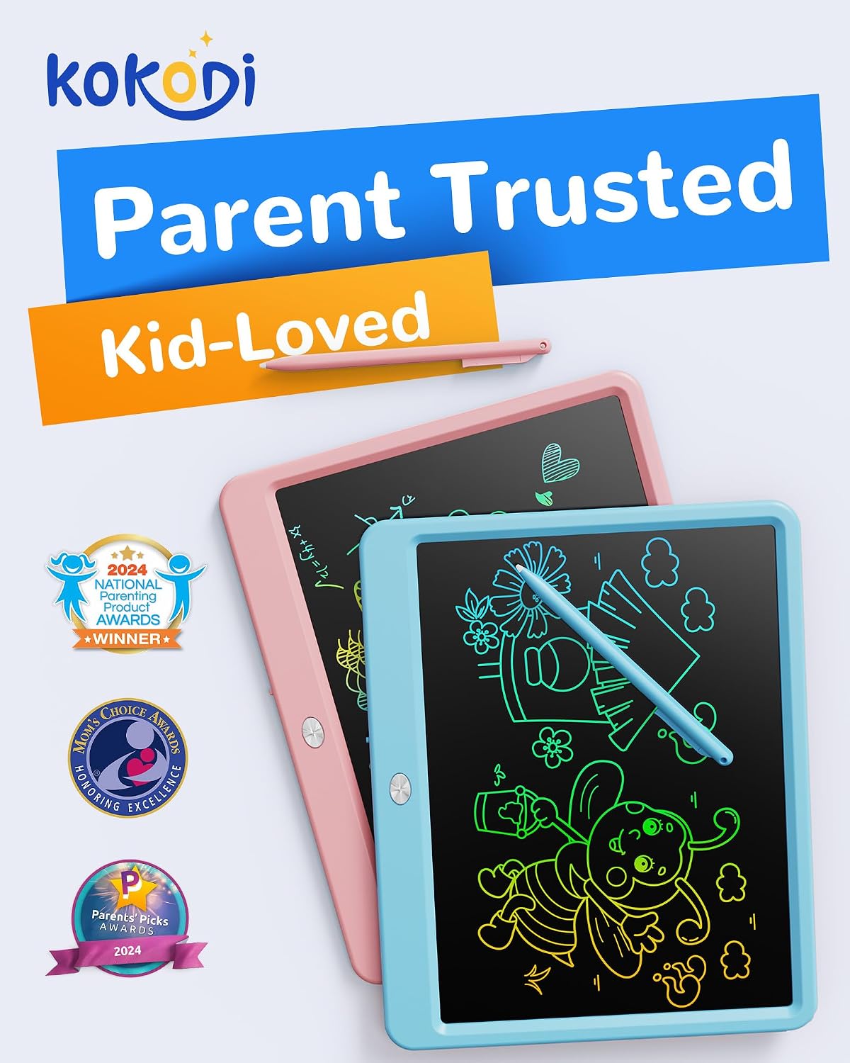 KOKODI LCD Writing Tablet - Blue / 12in - image 2