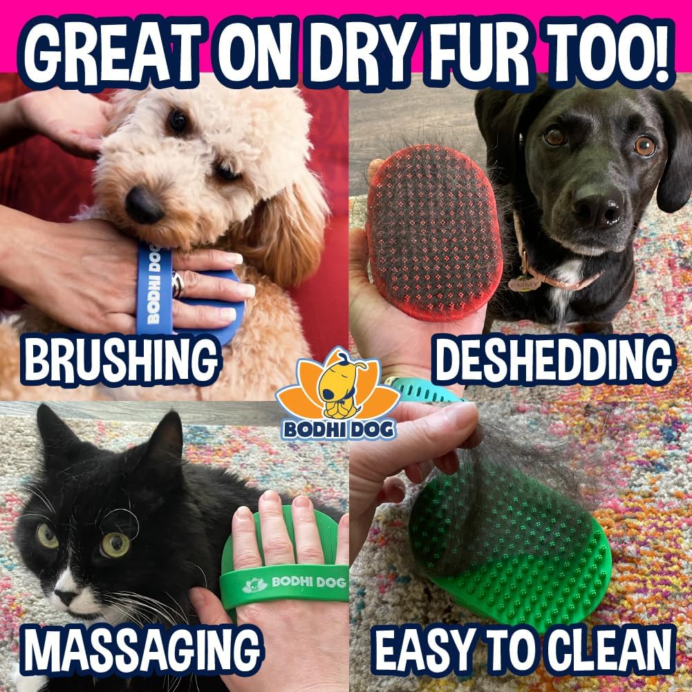 Bodhi Dog Shampoo Brush - Pet Grooming & Bath Supplies for Dogs and Cats - Bath Brush for Long - 1 Pack / Pink - image 4