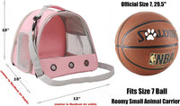 Small Animals Tent, Breathable Transparent Pet Playpen Pop Open Outdoor/Indoor Exercise Fence - Pink / TPU Carrier+Playpen - image 2