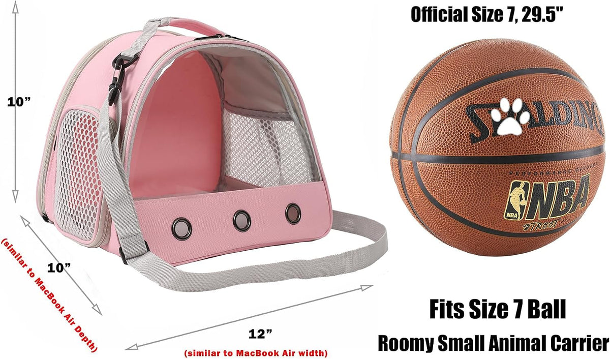 Small Animals Tent, Breathable Transparent Pet Playpen Pop Open Outdoor/Indoor Exercise Fence - Pink / TPU Carrier+Playpen - image 2