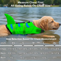 Fragralley Shark Dog Life Jacket - Medium / Green-Wave Shark - image 3