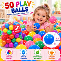 Kiddzery Toddler Ball Pit, Baby Ball Pit - Ball pit with 50 balls - image 4