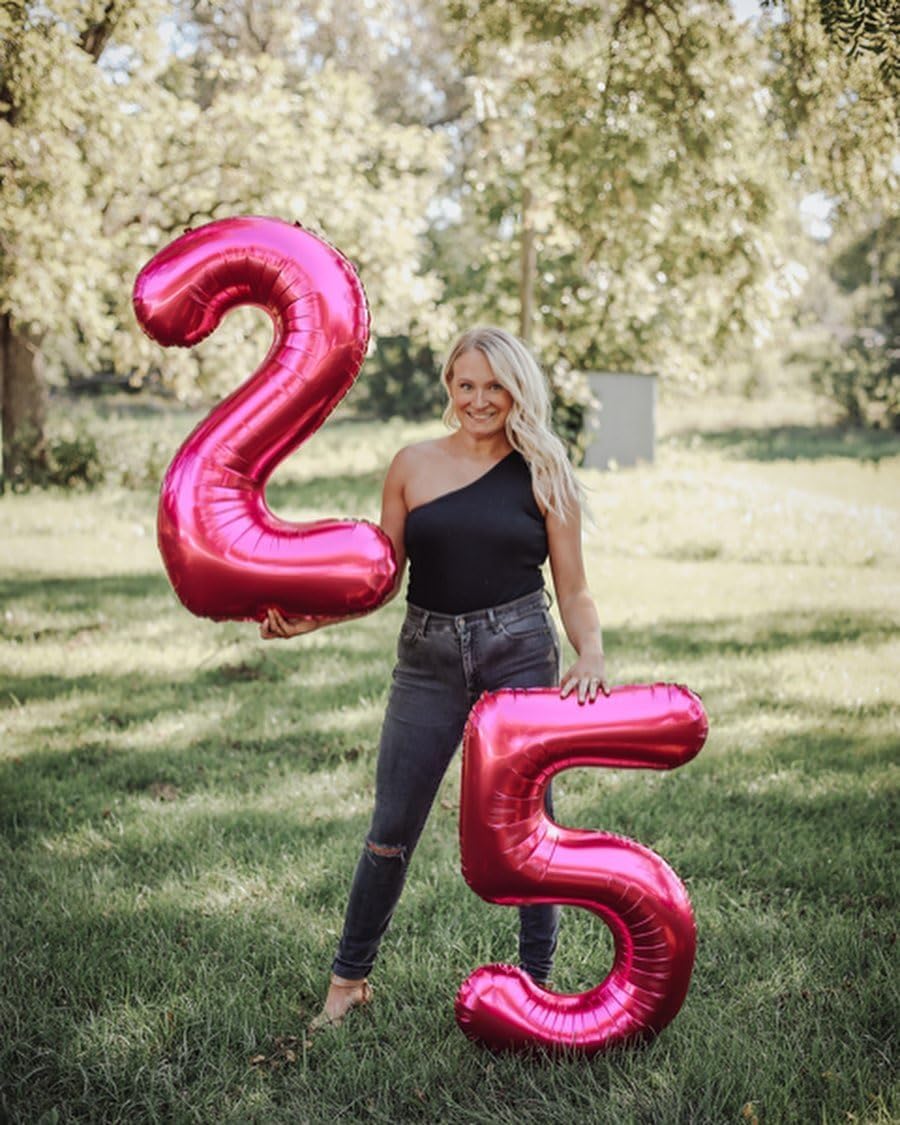 Blue Number 3 Balloon 40 Inch, 3 Balloon Number - Hot Pink / Number 16 - image 4