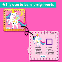 KRAFUN Princess, Unicorn & Mermaid Lacing Cards Age 3+ - Girly - image 4