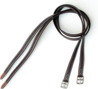 Exion FlexiStrong Stirrup Leathers for English Saddle | Ultra-Soft Cow Calfskin with Nylon Core | 1” Wide Stirrup Leathers for Daily Use | Sizes 48" to 62" | Black, Brown