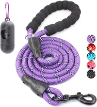 2/4/5/6 FT Dog Leash with Comfortable Padded Handle and Highly - 1/2'' x 4 FT / Purple