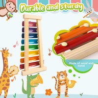 LovesTown Wooden Xylophone, 8 Rainbow Keys, 2 Mallets – Fun for Kids & Family - image 3